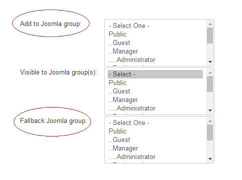 joomla groups selection in membership plan